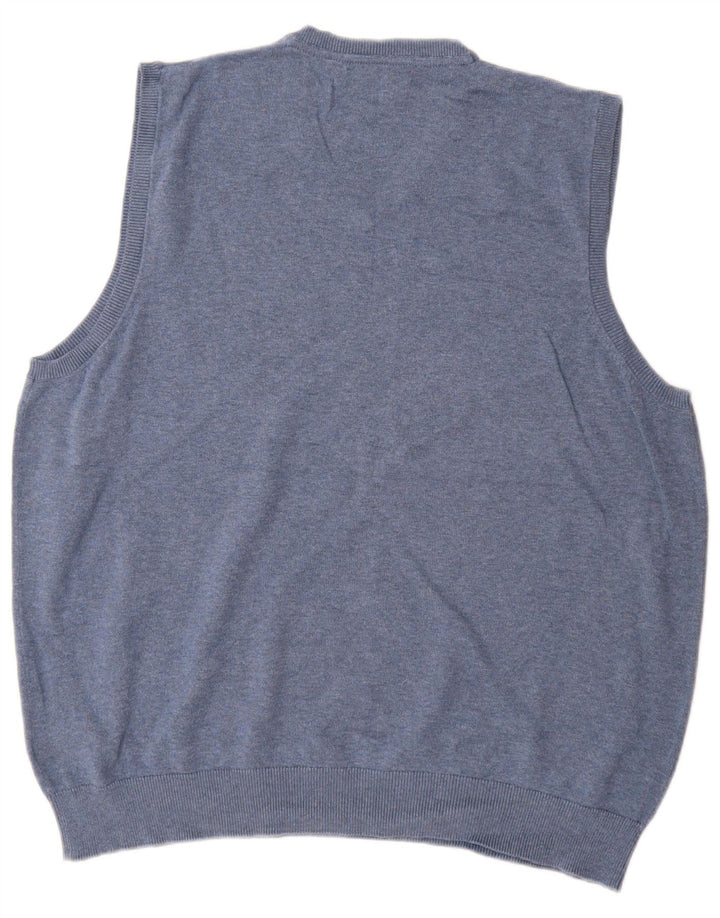 Marks & Spencer Herren Weste Tank Top XL Blau Baumwolle