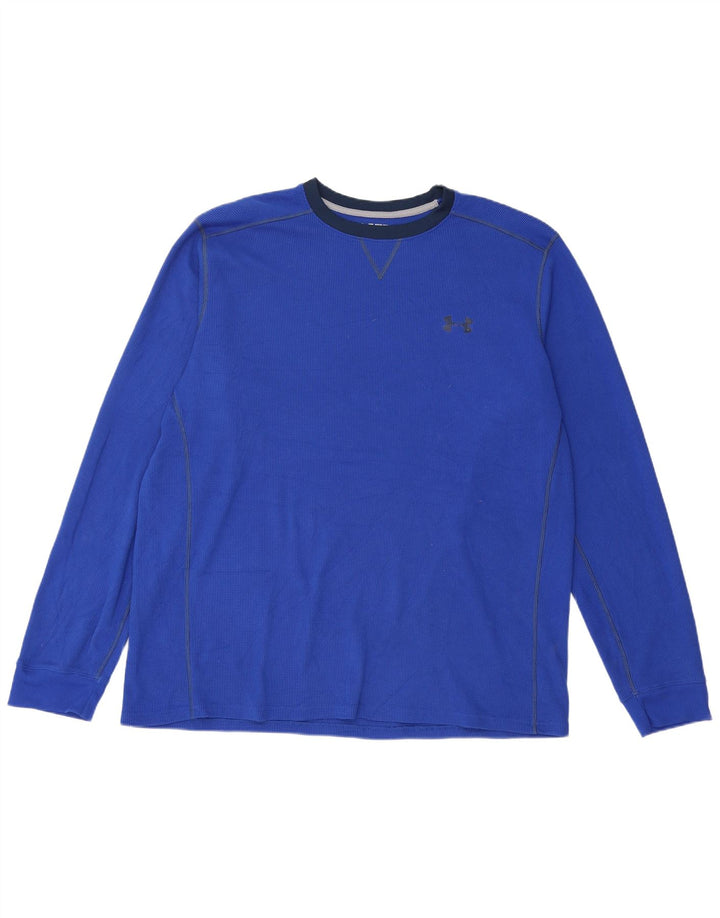 Under Armour Herren Cold Gear Top Langarm 2XL Blau Polyester