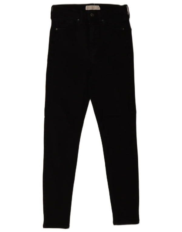 Topshop Damen Skinny Jeans W28 L26 Schwarze Baumwolle