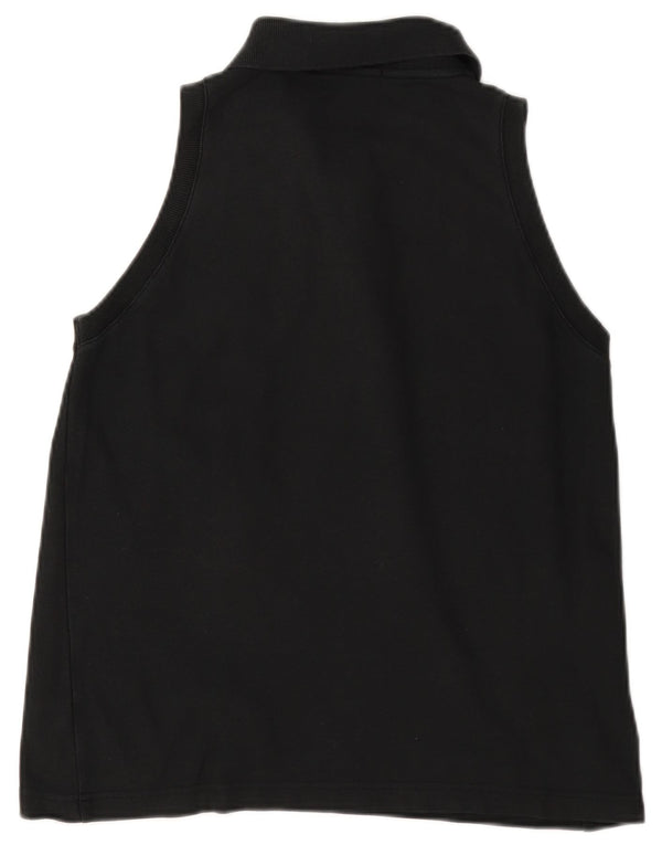 Fila Damen Ärmelloses Poloshirt IT 46 Large Schwarz