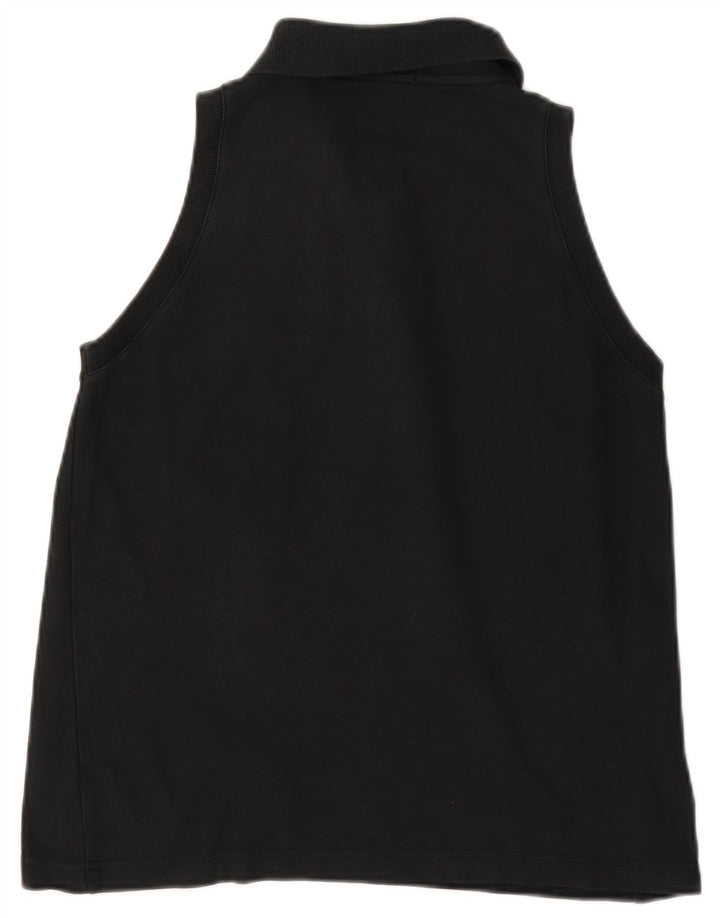 Fila Damen Ärmelloses Poloshirt IT 46 Large Schwarz