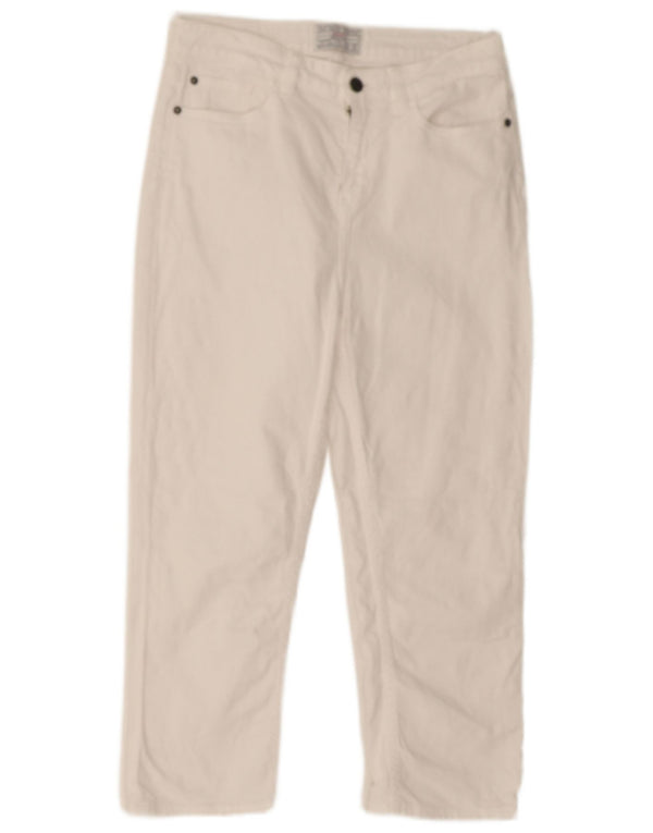 Fat Face Damen Capri-Jeans UK 12 Medium W28 L20 Weiße Baumwolle