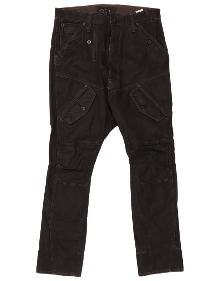G-Star Herren Slim Cargohose W33 L32 Schwarze Baumwolle