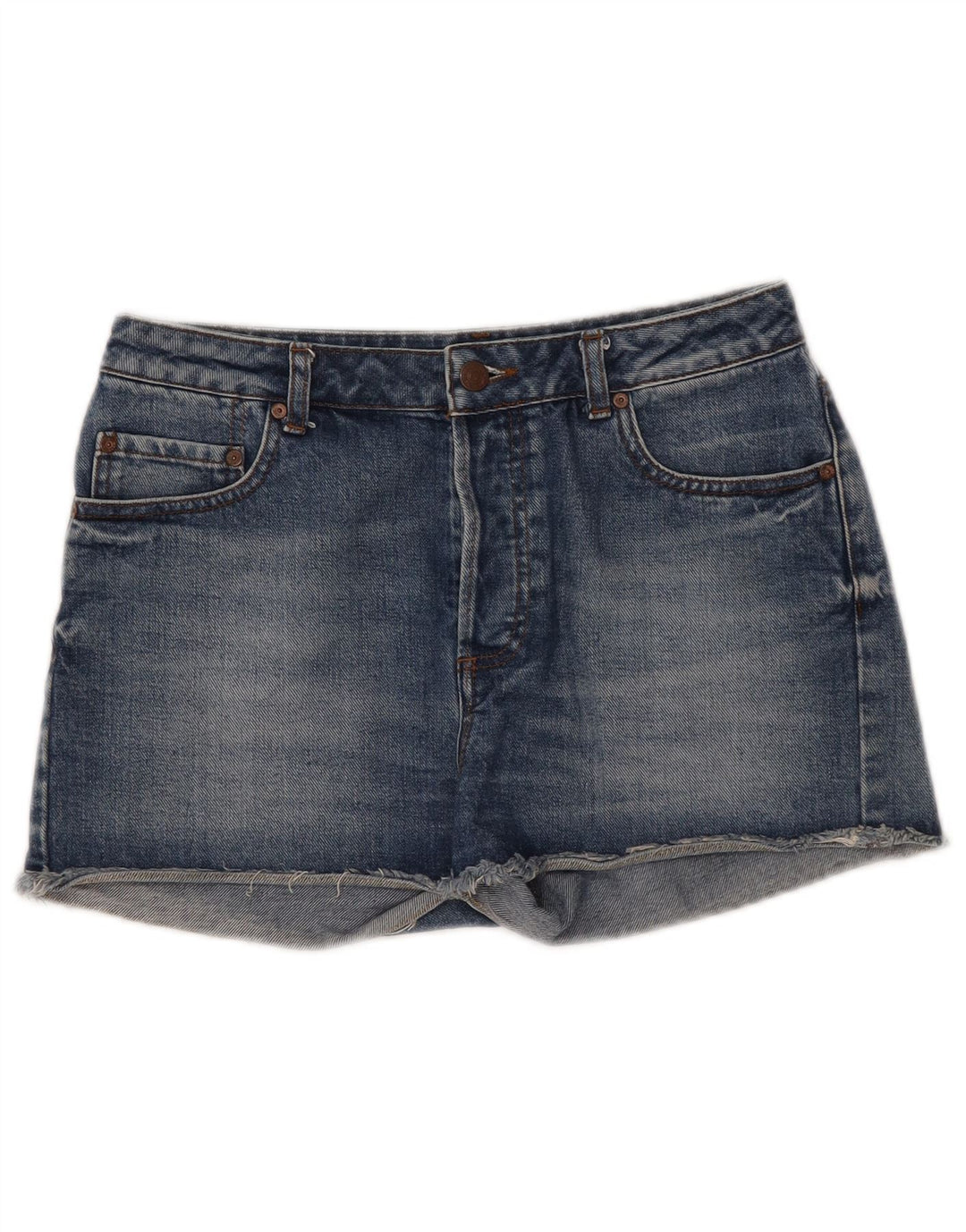 TOPSHOP Damen Jeansshorts UK 12 Medium W30 Blaue Baumwolle