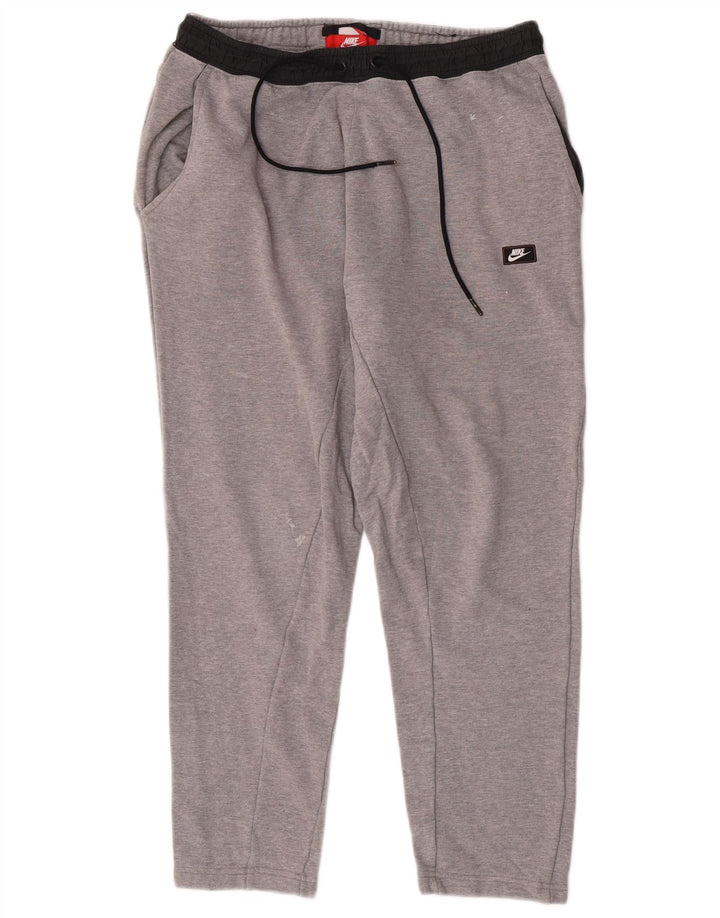 Nike Herren-Trainingshose, große graue Colourblock-Baumwolle