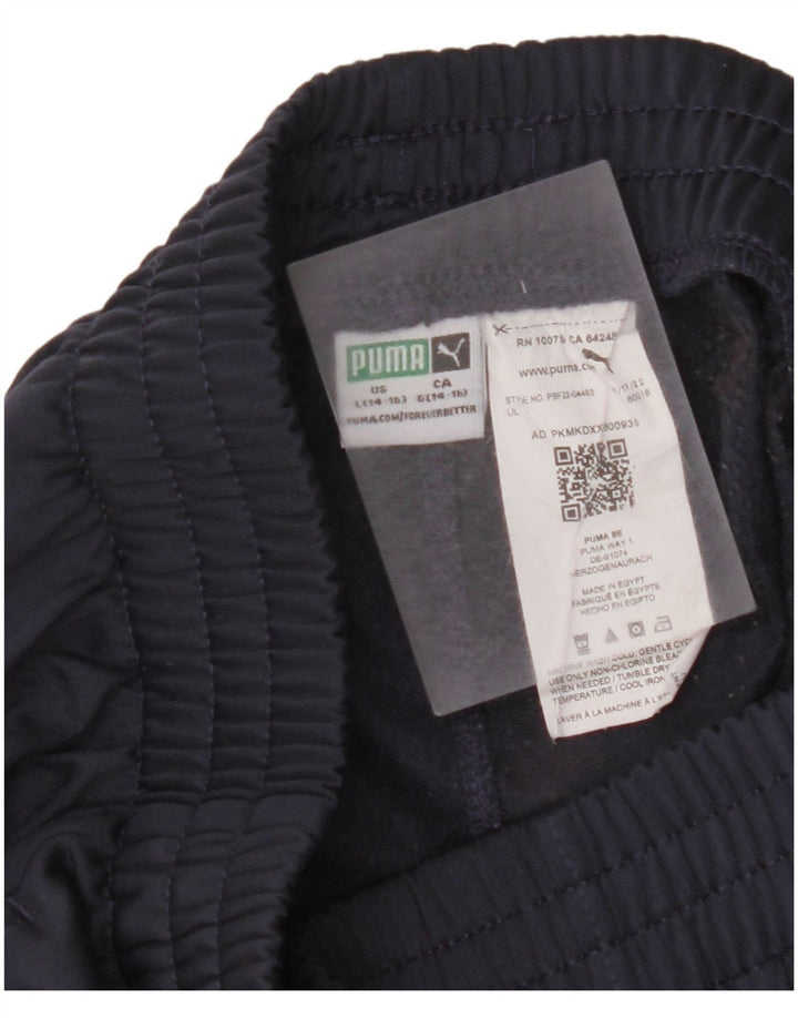 PUMA Jungen Grafik-Trainingshose, Jogginghose, 13–14 Jahre, Größe L, Marineblau