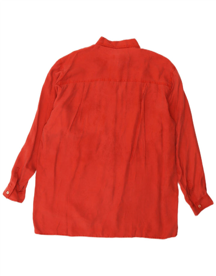 Penny Black Damen-Hemdbluse, UK 16, große rote Seide