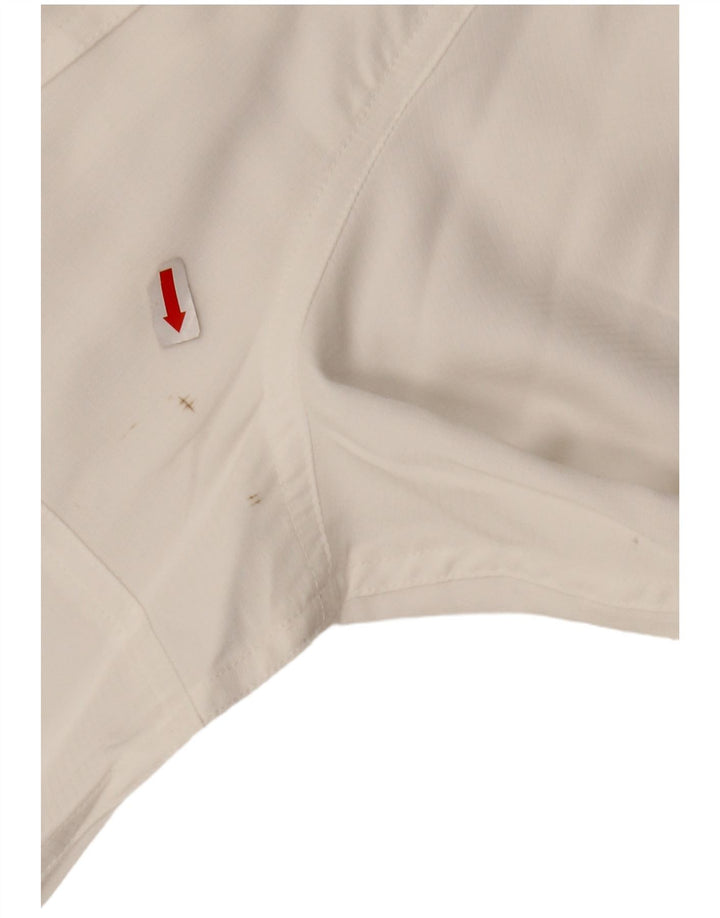 EDDIE BAUER Herren Kurzarmhemd XL Weiß Polyester