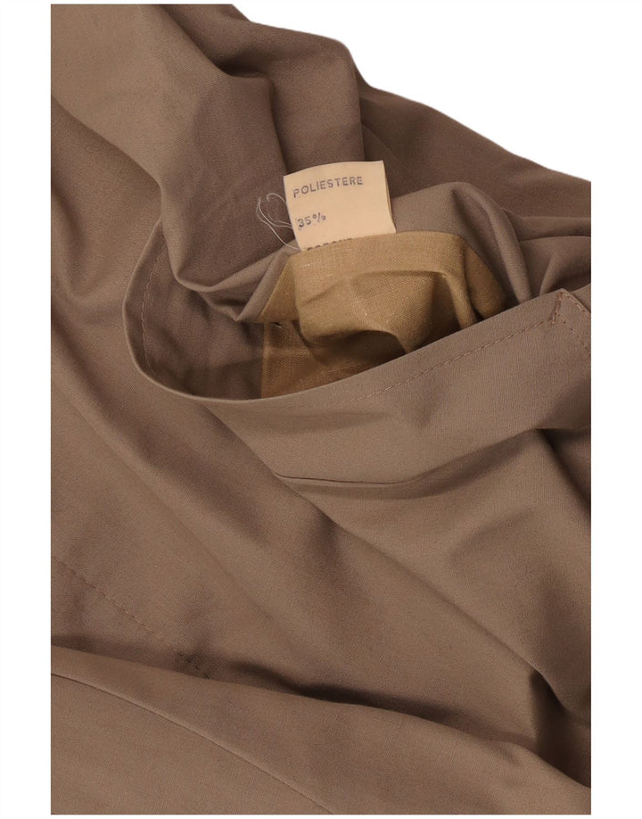 Vintage Herren Wendemantel UK 40 Large Beige Check Polyester