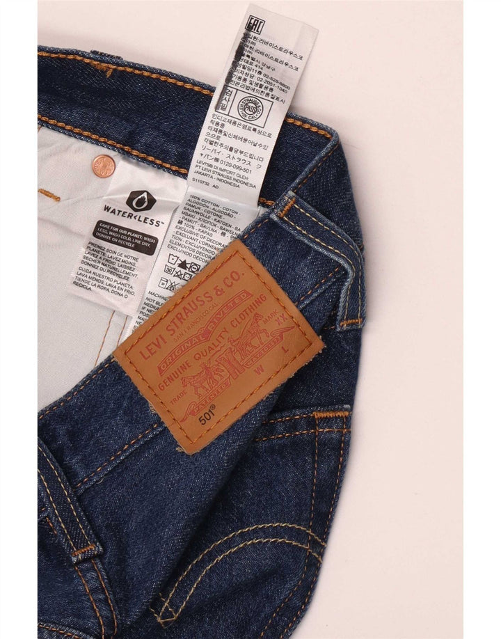 Levi's Damen 501 Straight Jeans W23 L32 Blaue Baumwolle