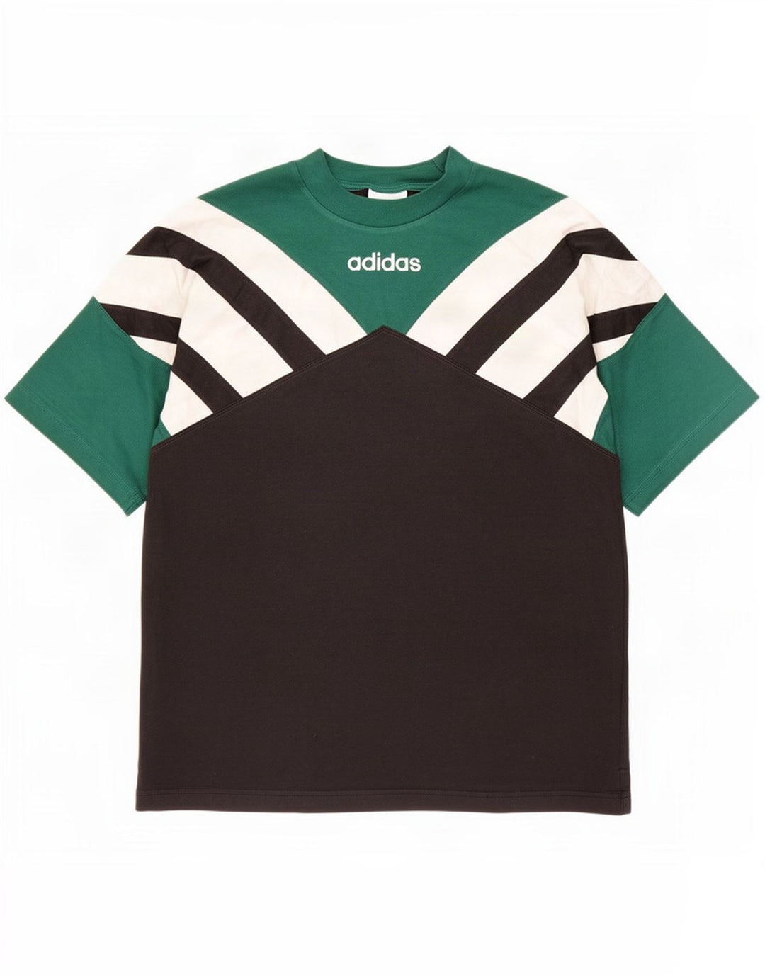 Adidas Herren T-Shirt Top Small Schwarz Colourblock Baumwolle