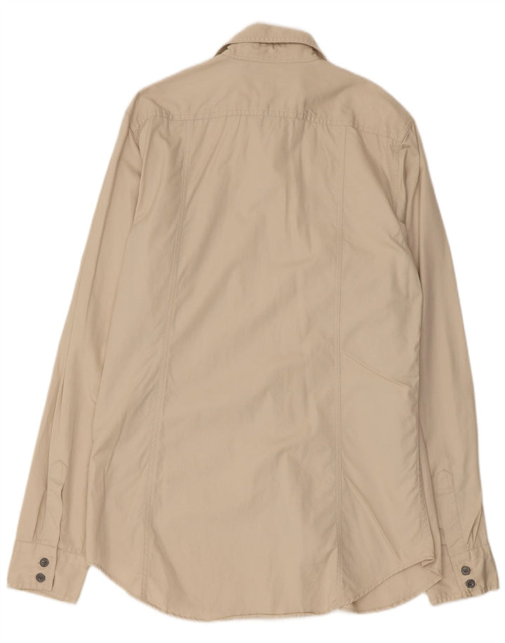 CALVIN KLEIN JEANS Herrenhemd Große Beige Baumwolle