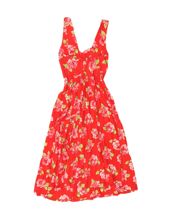 L'altra Moda Damen Sommerkleid UK 6 XS Rot geblümt