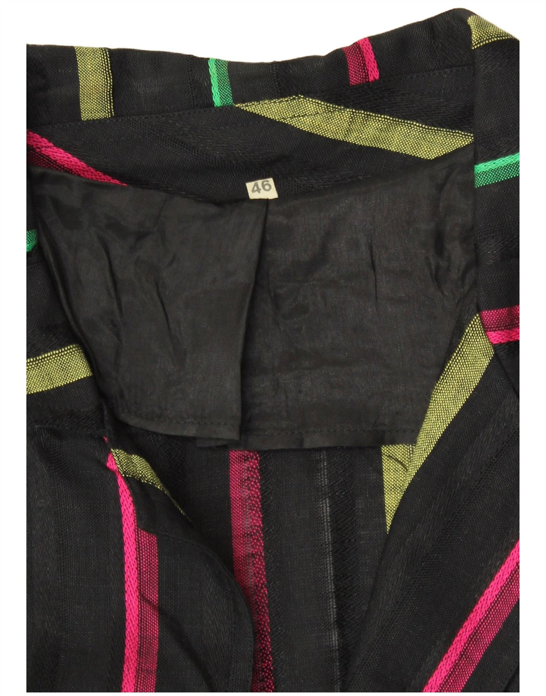 Vintage Damen Blazerjacke mit 3 Knöpfen, IT 46, groß, schwarz gestreift