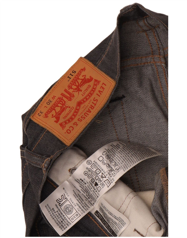 Levi's Herren 511 Slim Jeans W30 L32 Graue Baumwolle
