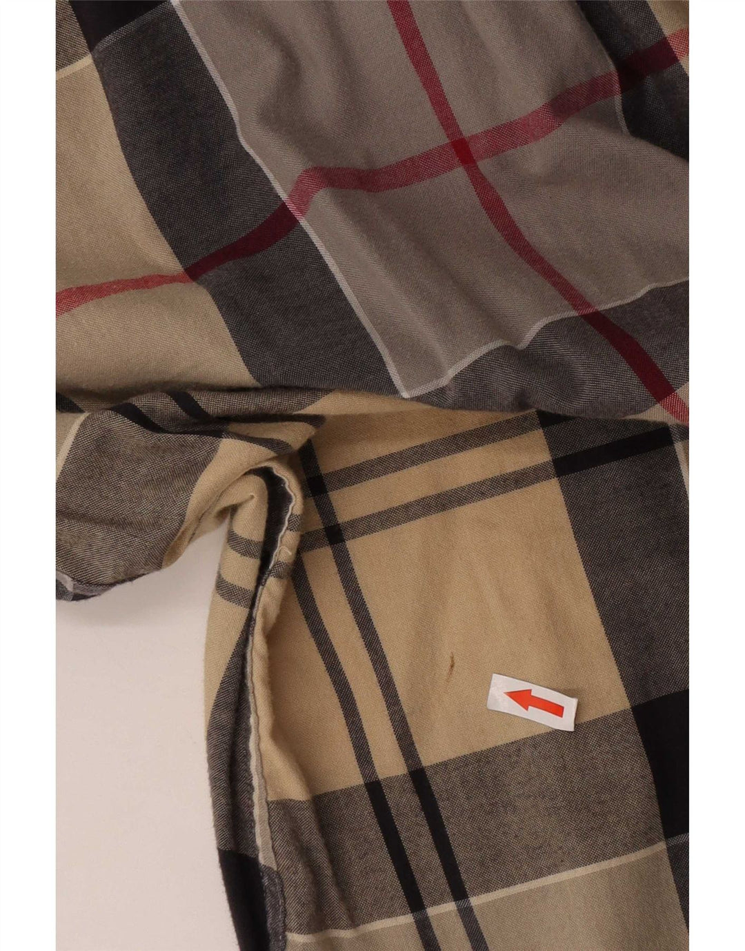 Barbour Herren-Hemd mit maßgeschneiderter Passform, groß, beige kariert, Baumwolle