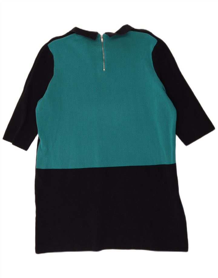 Cos Damen-Etuikleid, Gr. 46, Größe L, Schwarz, Colourblock-Baumwolle