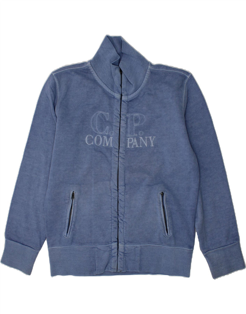 C.P. COMPANY Boys Graphic Tracksuit Top Jacket 9-10 Years Blue Cotton Vintage C.P. Company and Second-Hand C.P. Company from Messina Hembry 
