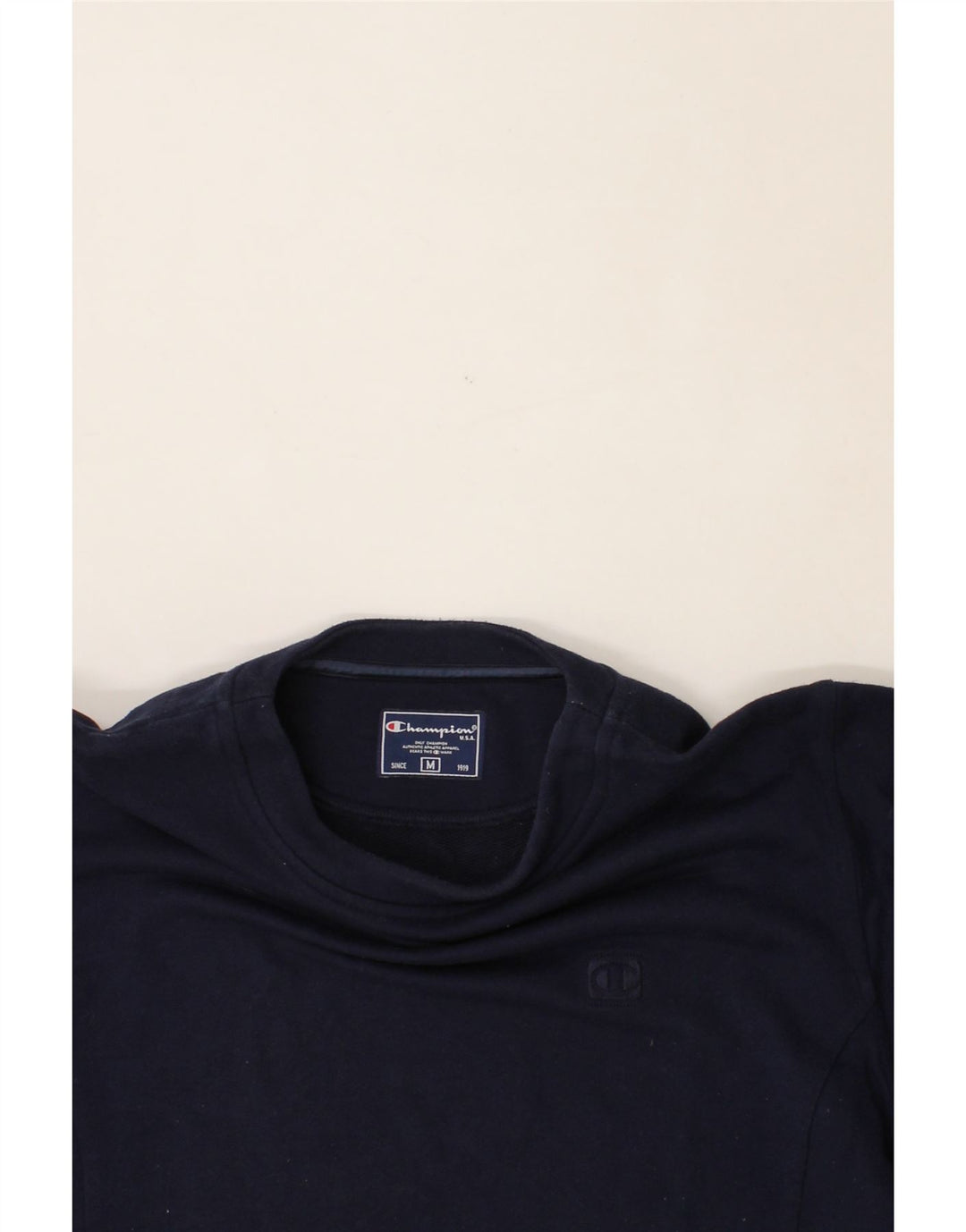 CHAMPION Womens Sweatshirt Jumper UK 14 Medium Navy Blue Cotton Vintage Champion and Second-Hand Champion from Messina Hembry 