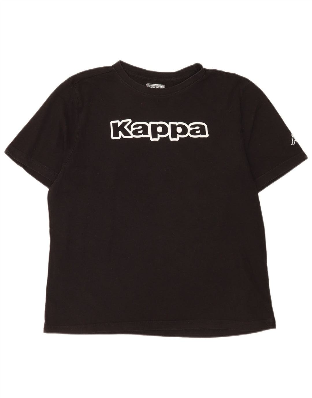 Kappa Herren T-Shirt mit Grafik, Größe L, Schwarz