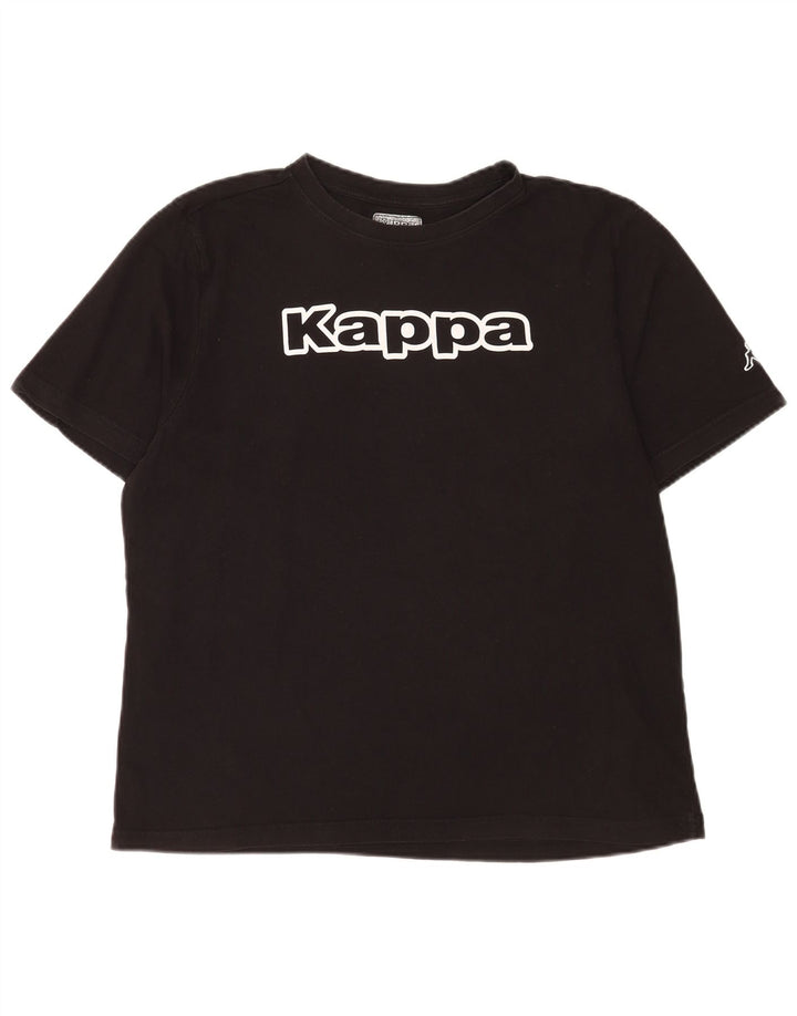 Kappa Herren T-Shirt mit Grafik, Größe L, Schwarz