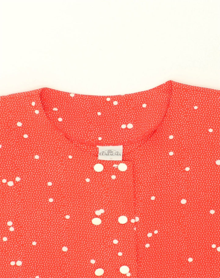 VINTAGE Womens Shirt Blouse EU 38 Medium Red Spotted Polyester | Vintage Vintage | Thrift | Second-Hand Vintage | Used Clothing | Messina Hembry 