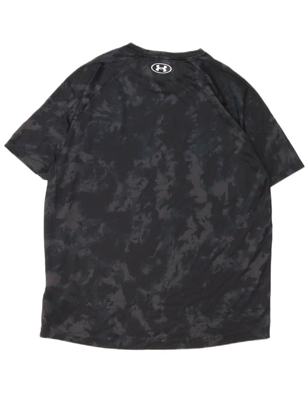Under Armour Herren Heat Gear Grafik-T-Shirt-Oberteil XL, schwarzes Batik-Polyester