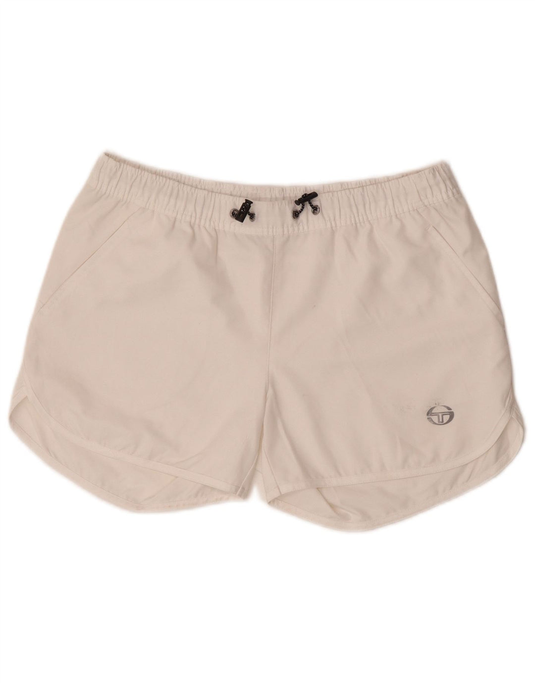Sergio Tacchini Damen Sportshorts IT 44 Mittelweißes Polyester