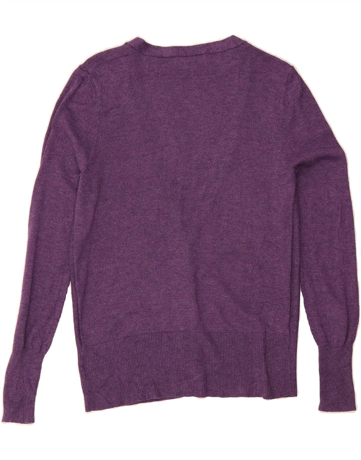 MOSSIMO Womens Cardigan Sweater UK 12 Medium Purple Nylon Vintage Mossimo and Second-Hand Mossimo from Messina Hembry 