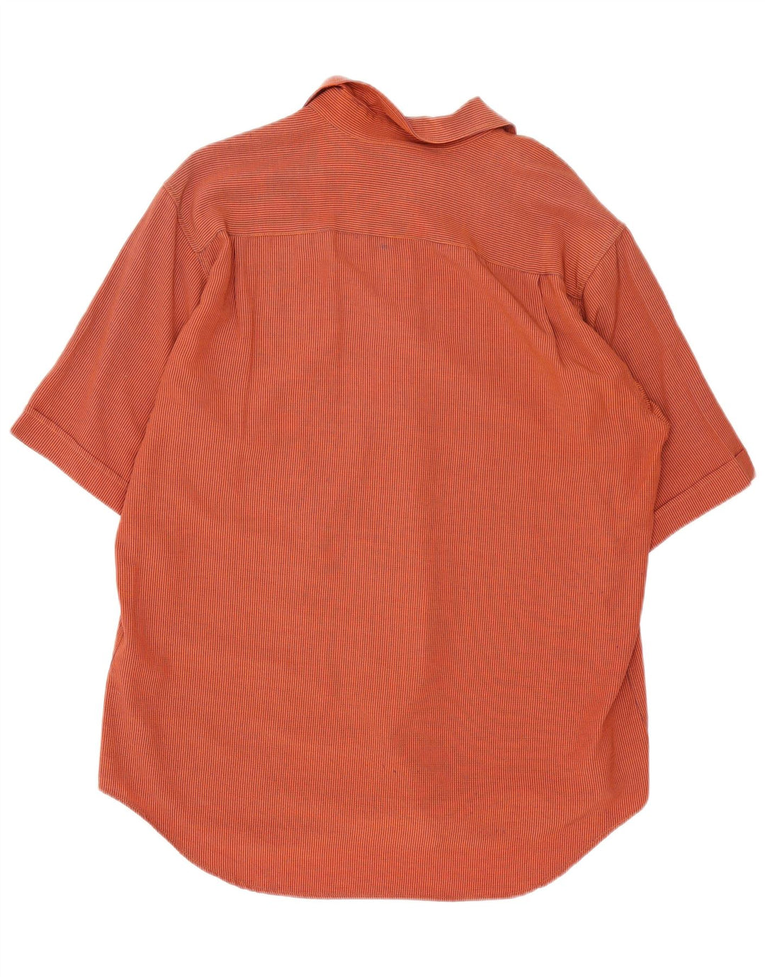 Vintage Herren Kurzarmhemd Medium Orange Gingham