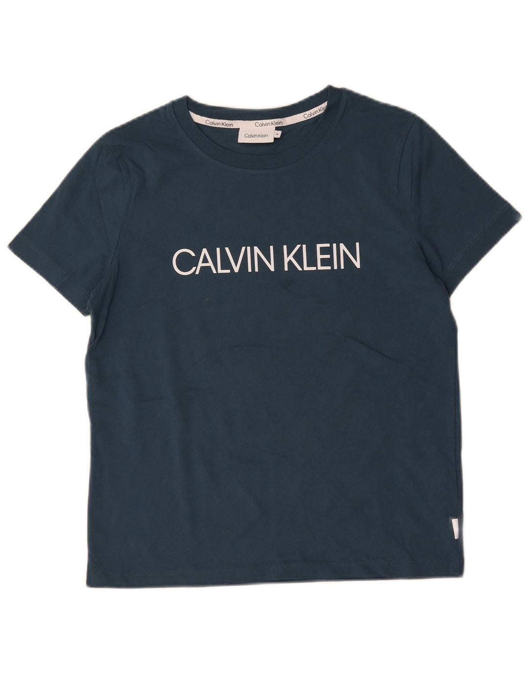 Calvin Klein Herren-T-Shirt mit Grafik, mittelmarineblaue Baumwolle