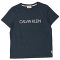 Calvin Klein Herren-T-Shirt mit Grafik, mittelmarineblaue Baumwolle