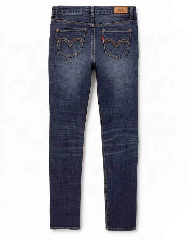 Levi's Mädchen-Röhrenjeans, 9–10 Jahre, W26 L26, blaue Ramie