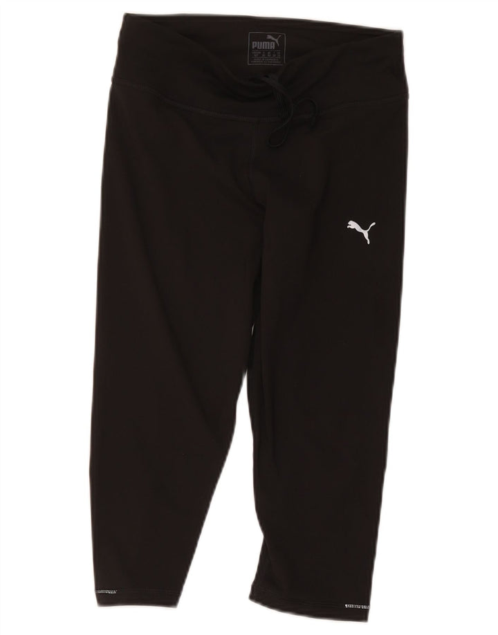 Puma Damen Capri-Trainingshose, UK 10, Größe S, Schwarz, Polyester