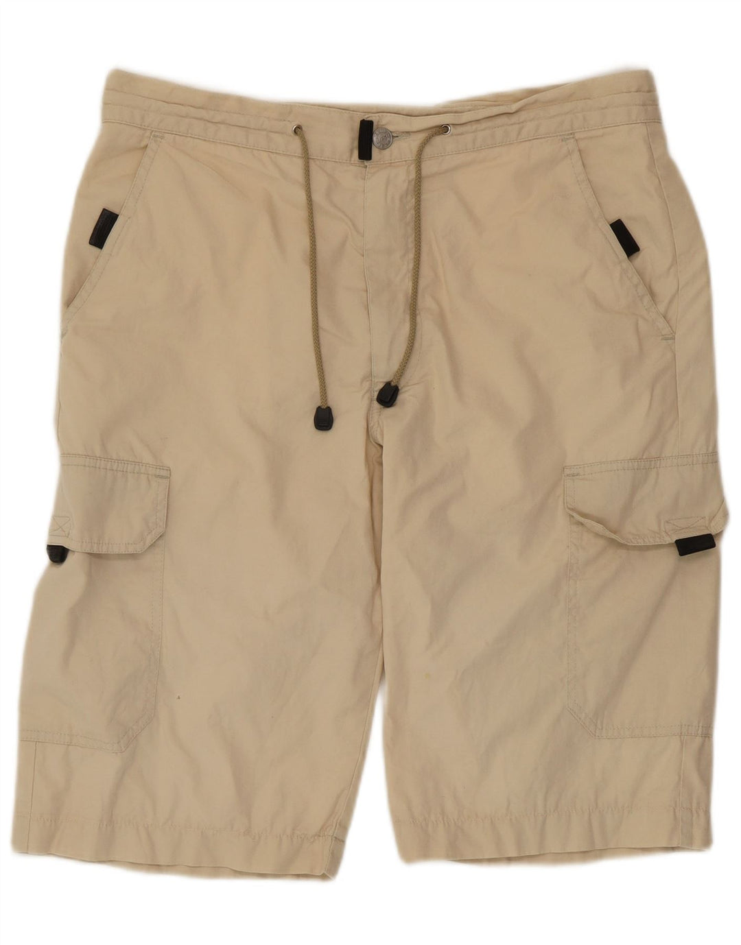VINTAGE Herren Cargo Shorts IT 50 Large W34 Beige Baumwolle