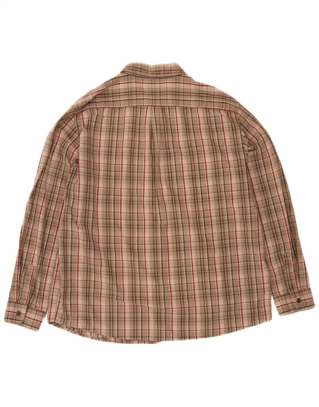 Wrangler Herrenhemd XL Beige kariert Baumwolle