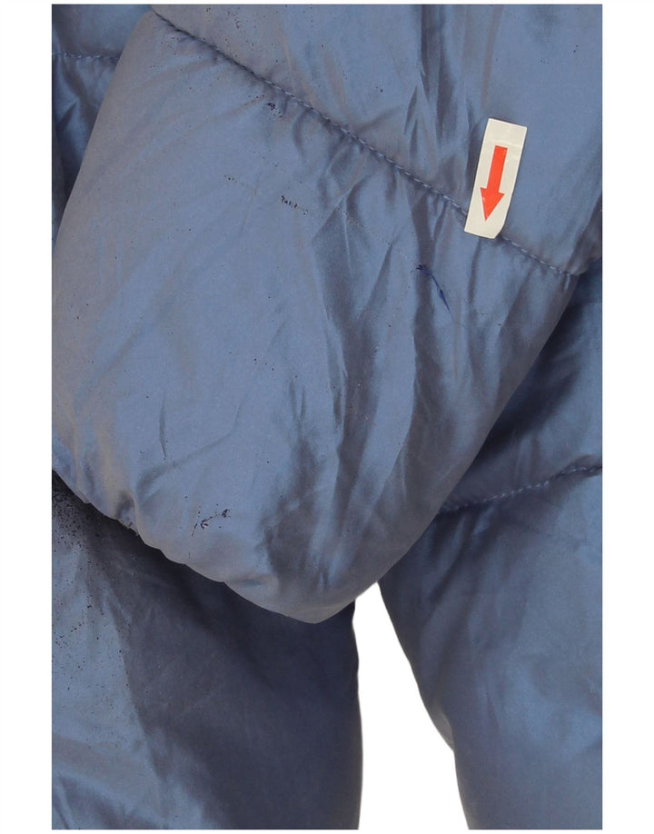 Levi's wattierte Mädchenjacke mit Kapuze, 13–14 Jahre, blaues Colourblock-Polyester