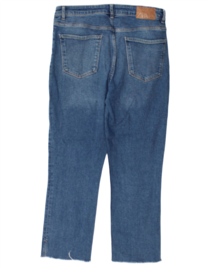 Kurze Jeans für Damen von Zara, EU 42, Größe L, W32, L25, Blau