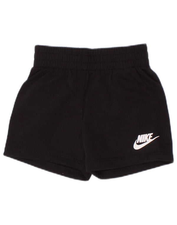 Nike Baby-Jungen-Sportshorts, 9–12 Monate, schwarze Baumwolle