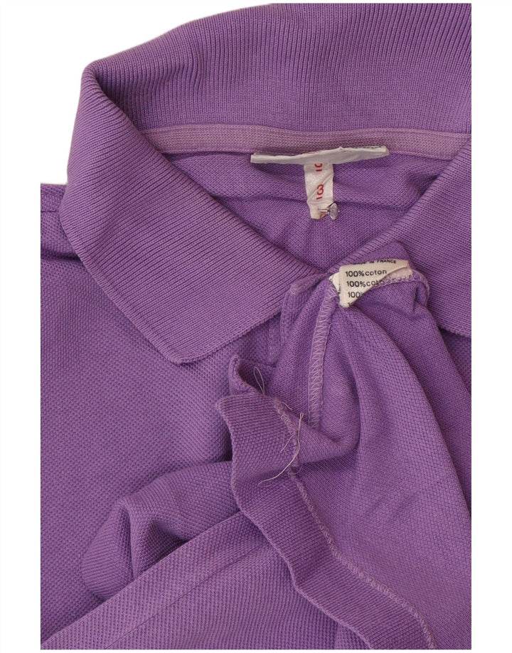 Lacoste Herren-Poloshirt, Größe 3, klein, lila Baumwolle