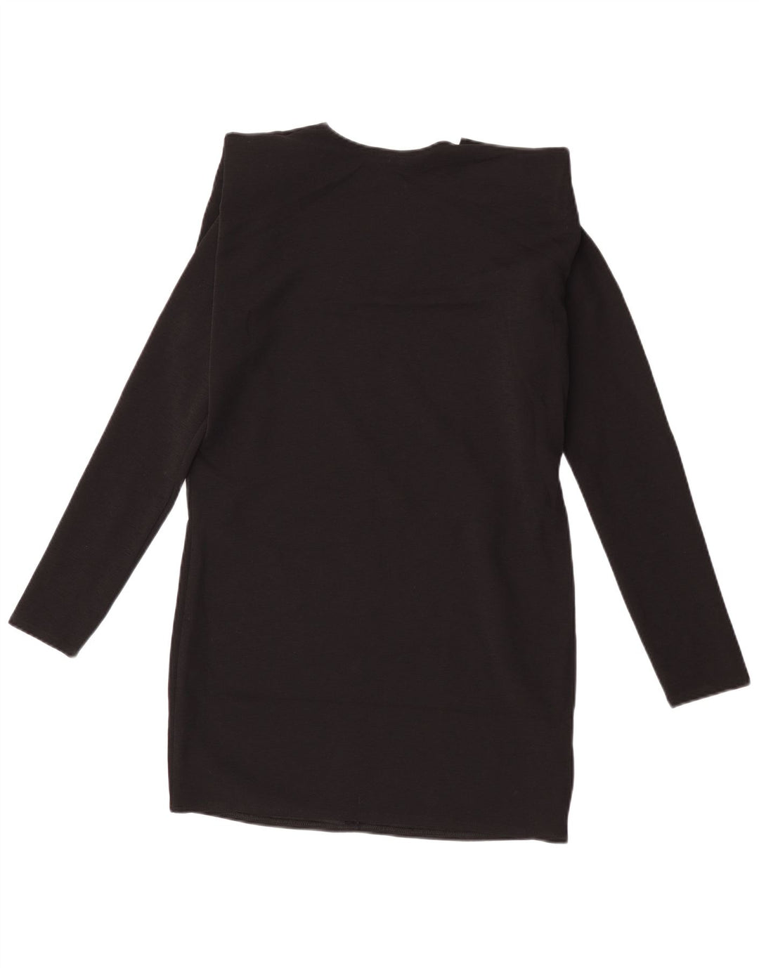 Zara Damen Langarm-Etuikleid UK 14 Mittelschwarz