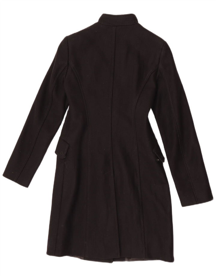 Benetton Damen Mantel IT 42 Mittelschwarze Wolle