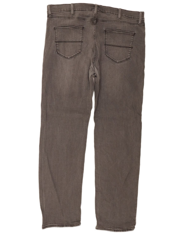 Marks & Spencer Herren Straight Jeans W38 L33 Graue Baumwolle