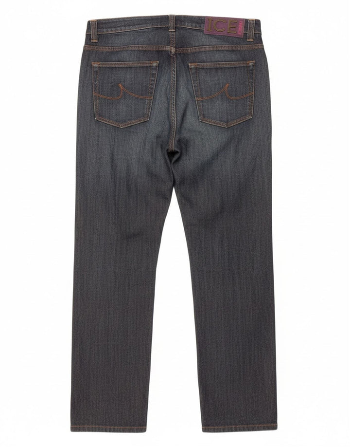 Iceberg Damen Slim Jeans W32 L32 Marineblaue Baumwolle