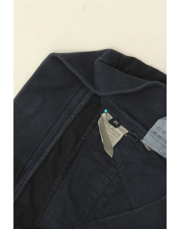 Woolrich Gerade Damenhose W31 L31 Marineblaue Baumwolle