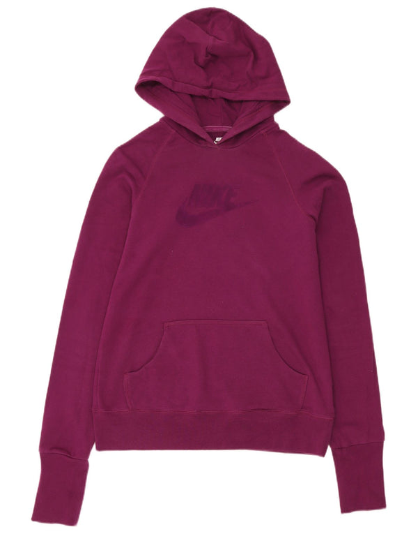 Nike Damen Graphic Hoodie Pullover UK 18 XL Lila Baumwolle