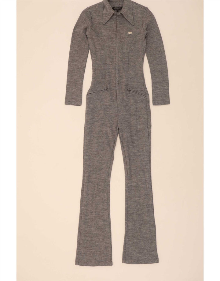 Replay Womens Jumpsuit UK 4 XS Graues Acryl