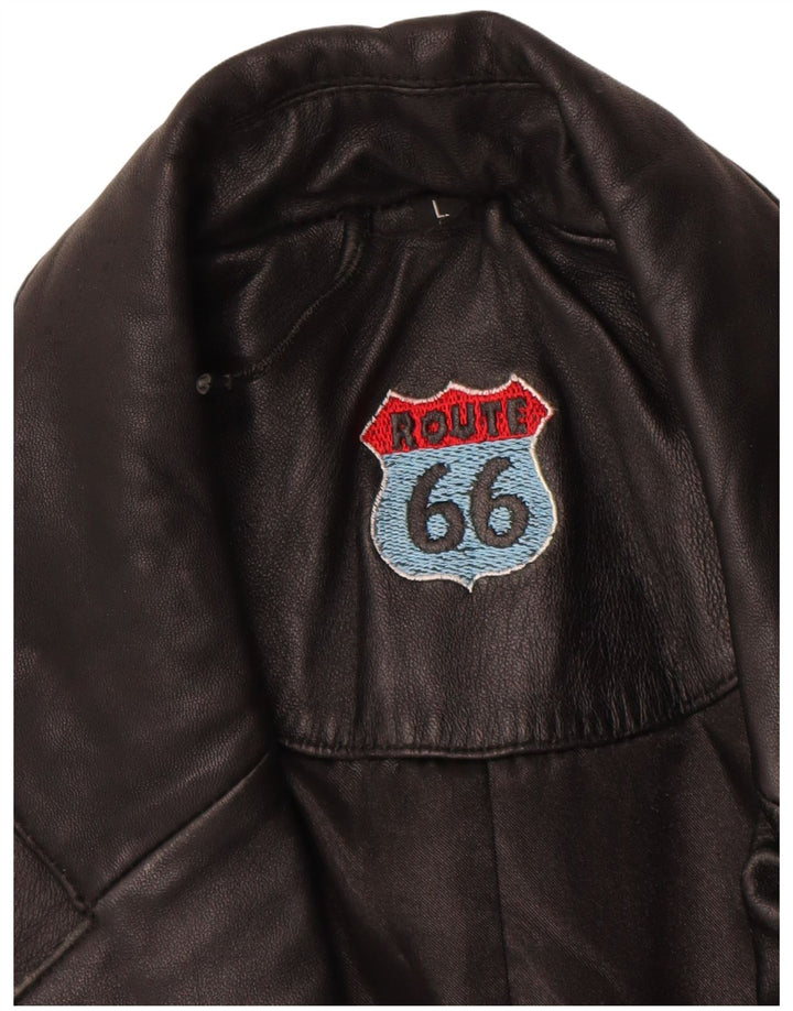 Route 66 Herren Lederjacke UK 40 Großes schwarzes Leder