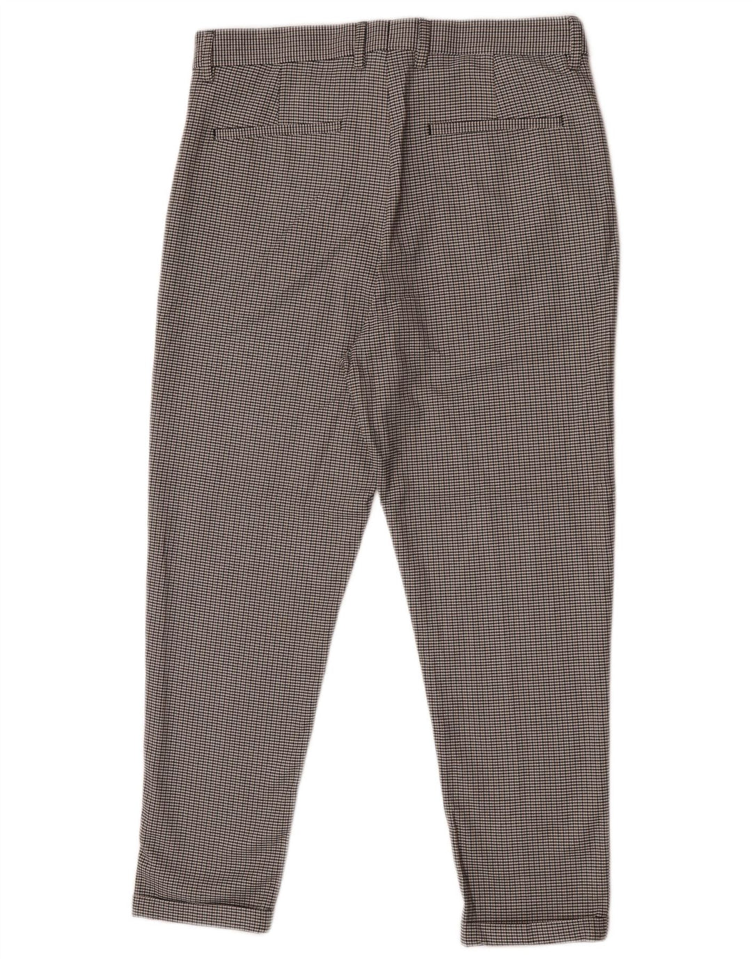 Zara Slim Chino-Hose für Herren, EU 40, M, B31, L25, grauer Hahnentrittmuster