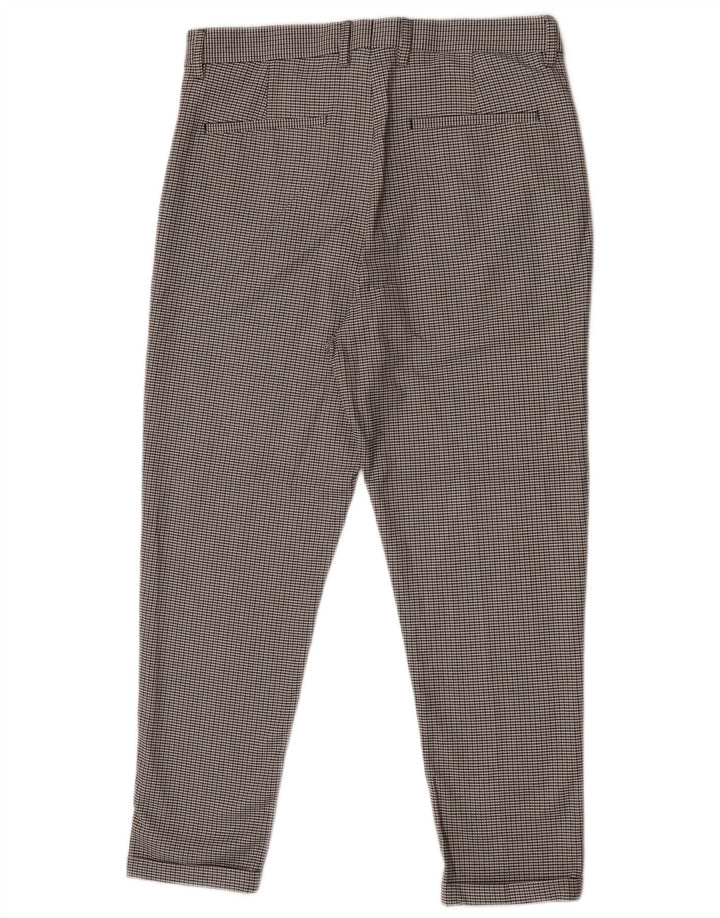 Zara Slim Chino-Hose für Herren, EU 40, M, B31, L25, grauer Hahnentrittmuster